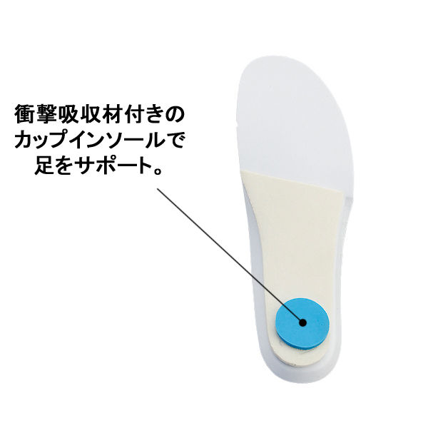 日本ヘルスシューズ シェスタ―スポーツ ホワイト×ネイビー21.5cm