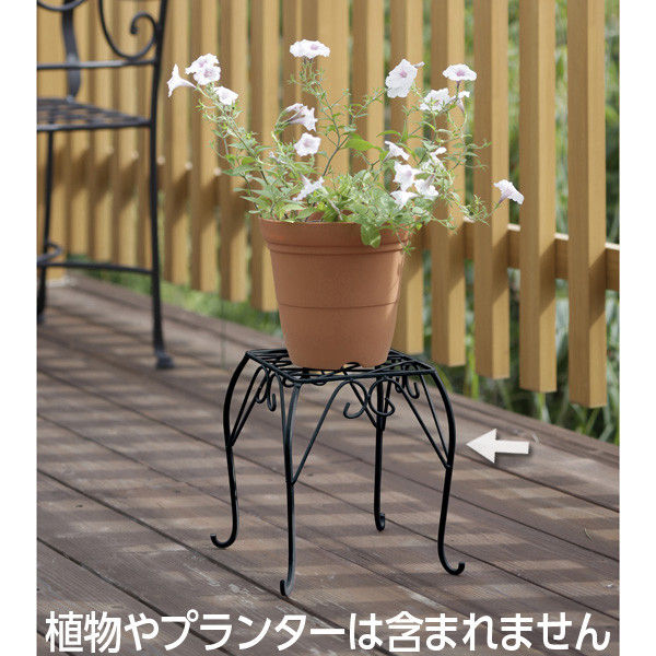 タカショー フラワースタンド スクエア ブラック 1セット（10個