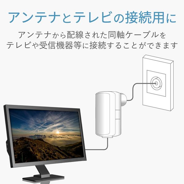DXアンテナ テレビコンセントプラグ(4C、5C用) FL45CS(B) 1個