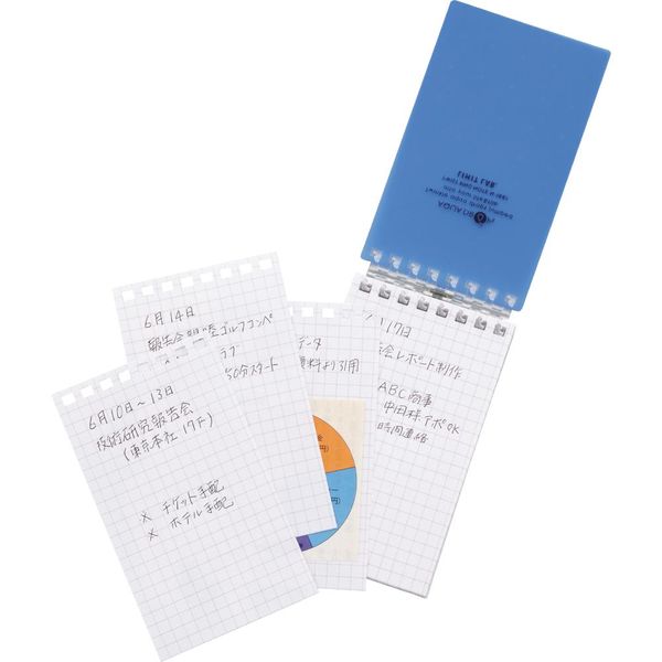 リヒトラブ AQUA DROPs ツイストノート メモサイズ リーフ40枚