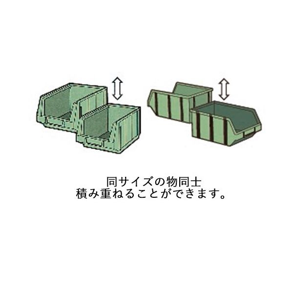 エスコ 296x240x128mm パーツトレー(重ね置型・緑/24個) EA661CM-18 1