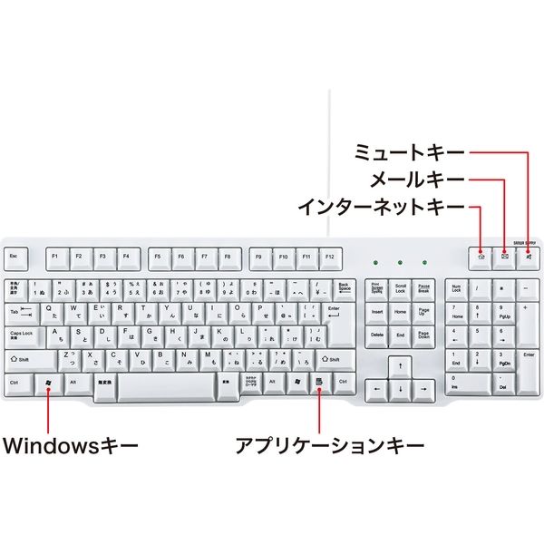 JDL 財務キーボード　USB日本語キーボード ホワイト Yahoo!オークション -「jdl キーボード」(USBキーボード