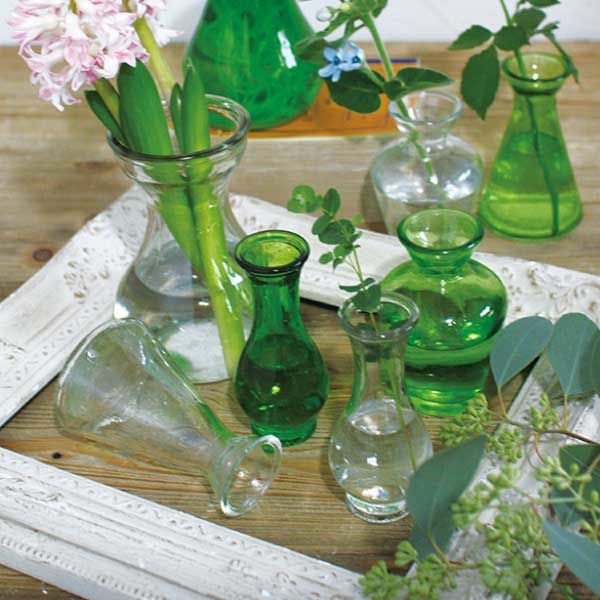 スパイス 花瓶 タイニーガラスフラワーベース No.1 グリーン 256016 1 
