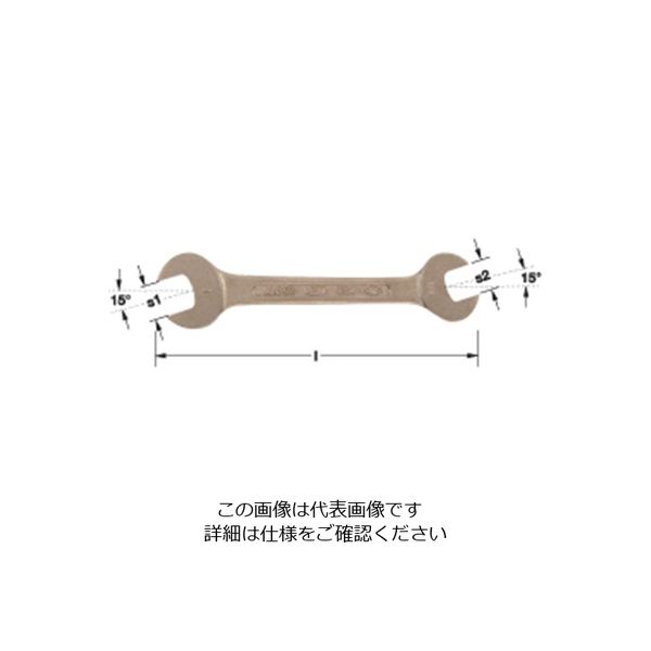 エスコ 14x17mm 両口スパナ(ノンスパーキング) EA642LD-16 1本（直送品