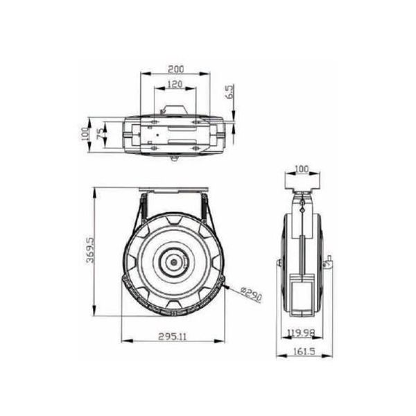 エスコ 8.0mmx10m 自動巻エアーホースリール EA124BS-1 1台(1個)（直送品） - アスクル