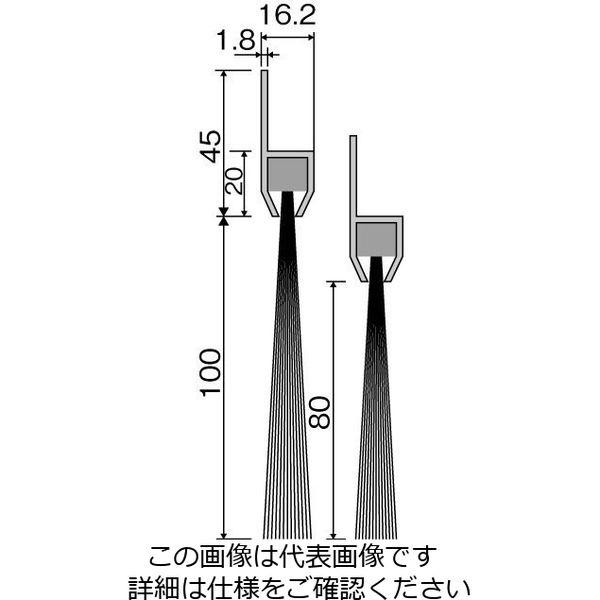 エスコ（esco） 100mmx1.0m シールブラシ（PBT/青） 1巻 EA979LE-100L