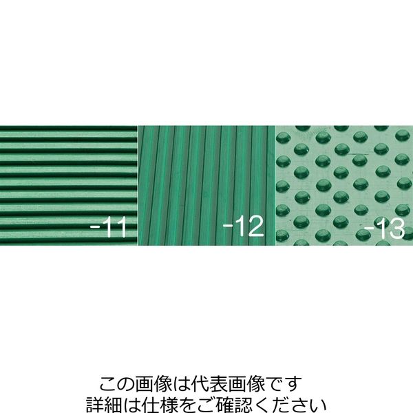 エスコ（esco） 1.0x 10m/3.0mm ゴムマット（ドット筋・緑） 1個