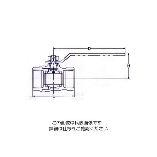 エスコ Rc1・1/2” ボールバルブ(ダクタイル鋳鉄製) EA470AS-14 1個