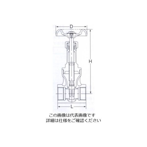 エスコ Rc1・1/4” ゲートバルブ(ダクタイル鋳鉄製) EA470DE-12 1個