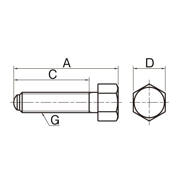 エスコ M10x 52mm [焼入]クランプボルト EA948E-27 1セット(4個)（直送品）