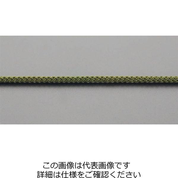 エスコ 4.5mmx 10m ひも・江戸打(ナイロン製・OD色/4本) EA628PS-145 1