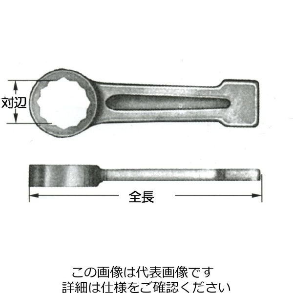 エスコ 24mm 打撃めがねレンチ(ノンスパーキング) EA642LA-124 1本