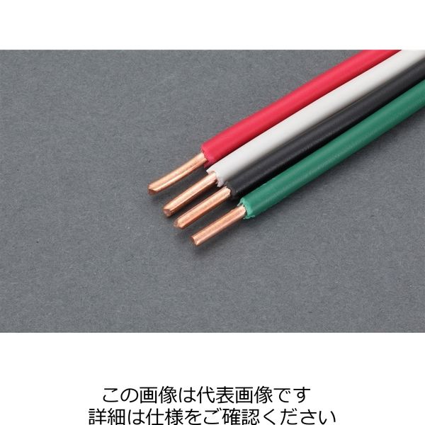 エスコ 2.0mmx 50m IV電線(単線/緑) EA940AT-554 1巻（直送品） - アスクル