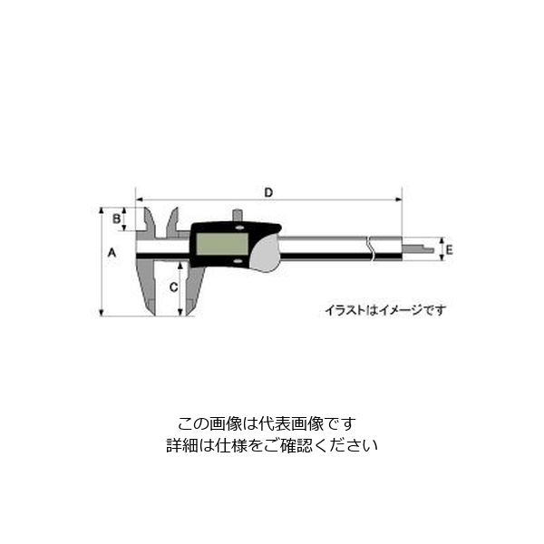 エスコ 200mm デジタルノギス[防滴構造] EA725D-12 1個（直送品