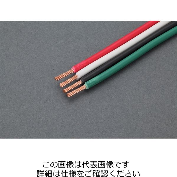 エスコ 14mm2 x 20m IV電線(撚線/黒) EA940AT-203 1巻（直送品