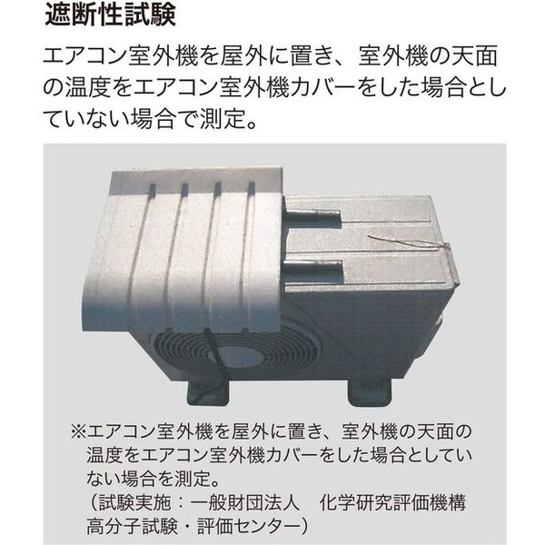 イセトウ (Isetou) エアコン室外機用カバー ワイド 2個組 ホワイト 約85.5~96×35×8.2
