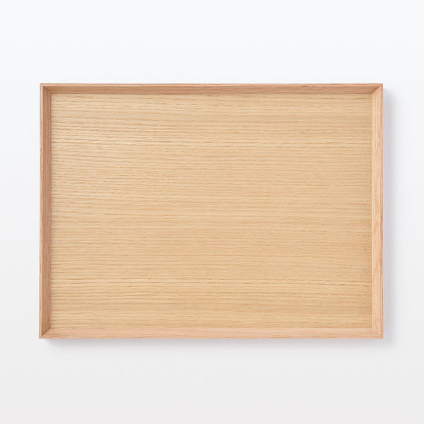 無印良品 木製 角型トレー 約幅35×奥行26×高さ2cm 2個 良品計画 - アスクル
