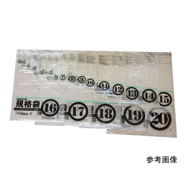 紺屋商事 PE規格ポリ袋 03透明 12号 03×230×340(100枚/冊) 00722012 1