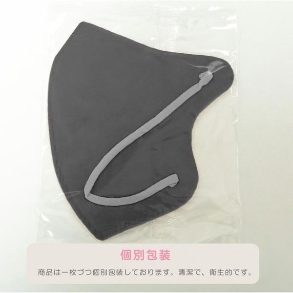 10箱 300枚 冷感 不織布 立体マスク カラー 個包装 約13×12cm 使い捨て
