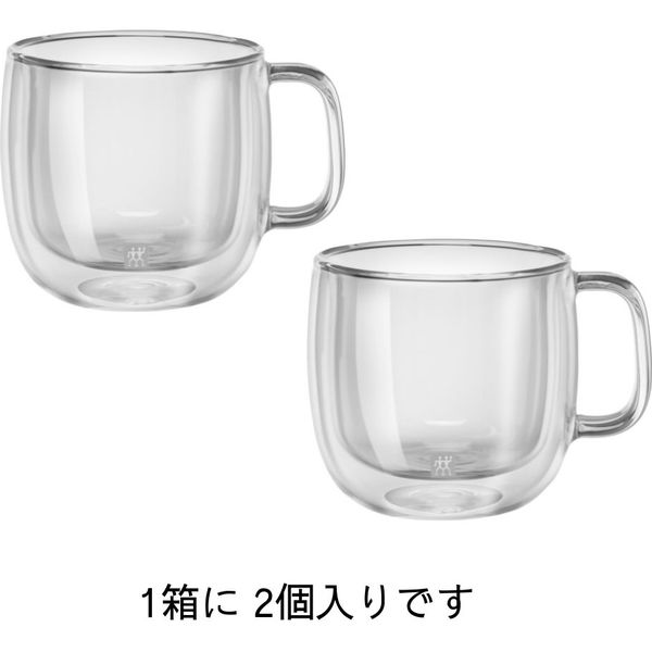 ZWILLING J.A.HENCKELS ツヴィリング ダブルウォール グラス カプチーノ カップ 450ml 2個入（直送品） - アスクル