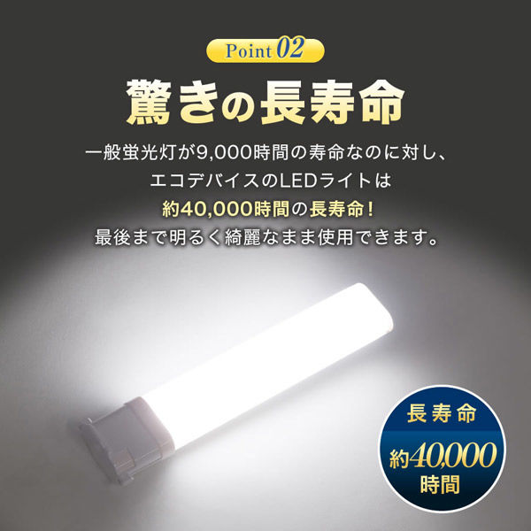 エコデバイス 18ワット形相当LED FPLランプ 電球色 FPL18LED-W 1