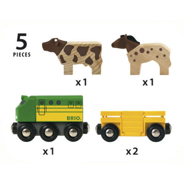 BRIO ファームトレイン 33404 Amazon.com: BRIO World Farm Train Set - 5-Piece FSC