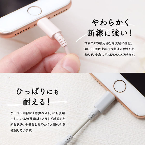 Lightning - 3.5mmミニプラグ 変換ケーブル 8cm オーディオ変換アダプター Apple認証 オウルテック