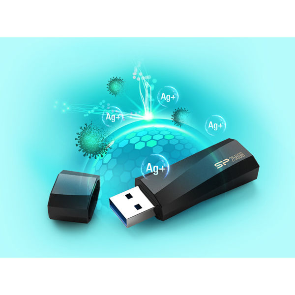 BUFFALO 抗ウイルス・抗菌USBメモリ ブラック [64GB USB TypeA USB3.2