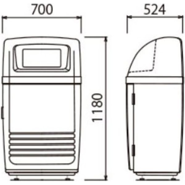 カイスイマレン ジャンボボトム90L(空き缶・空き瓶用) SLP150K 1台