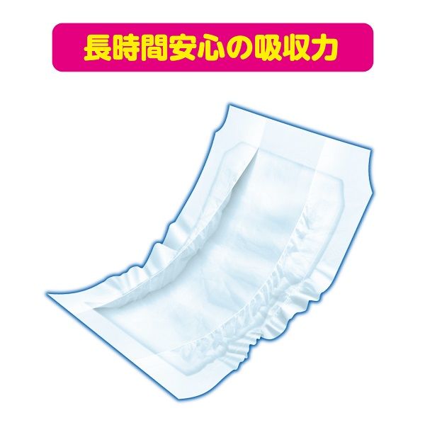 アテント 大人用おむつ 夜1枚安心パッド 4回 56枚:（1パック×56枚入 