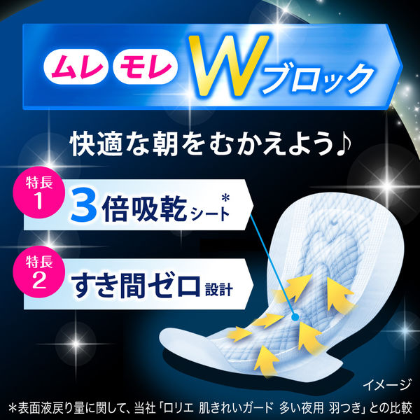 ナプキン 夜・特に多い日用 羽根つき 40cm 朝までブロック400 ラベンダーの香り 1セット（10枚入×6個） 花王