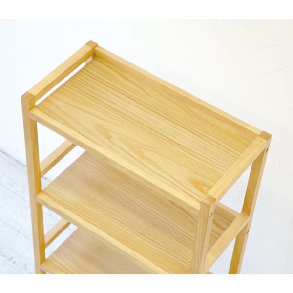 ジャックポット アルフレッドウッドラックAWR3段 ナチュラル （直送品