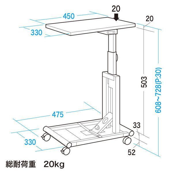 サンワサプライ プロジェクター台 PR-4 （直送品） - アスクル