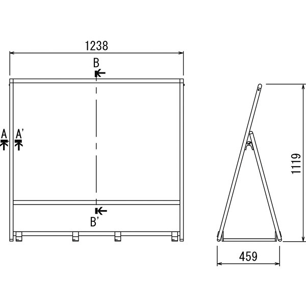 ベルク ポスタースタンド 2378 W A0 （直送品） - アスクル