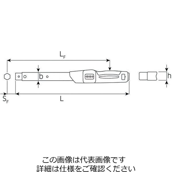 エスコ 10ー 50N・m トルクレンチ(アジャスタブル) EA723S-22 1本