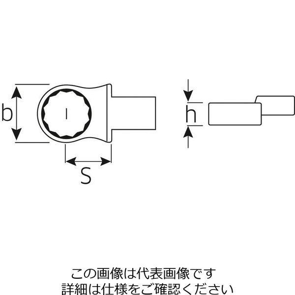 エスコ 22 mm めがねヘッド(14x18mmジョイント用) EA723SC-22 1個