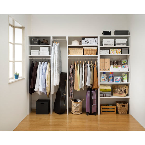 白井産業 ポルターレクローク 壁面ハンガーラック ハンガー+棚タイプ