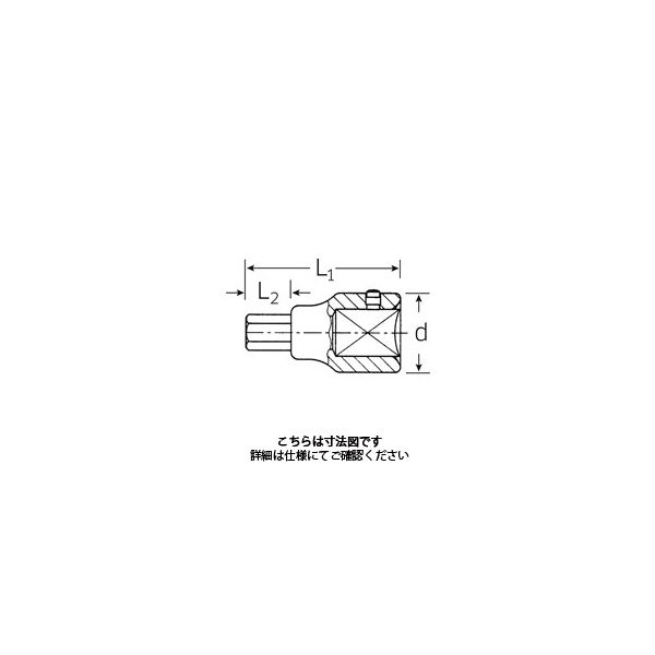 スタビレー (1”SQ)インヘックスソケット 64ー22 64-22 1個（直送品