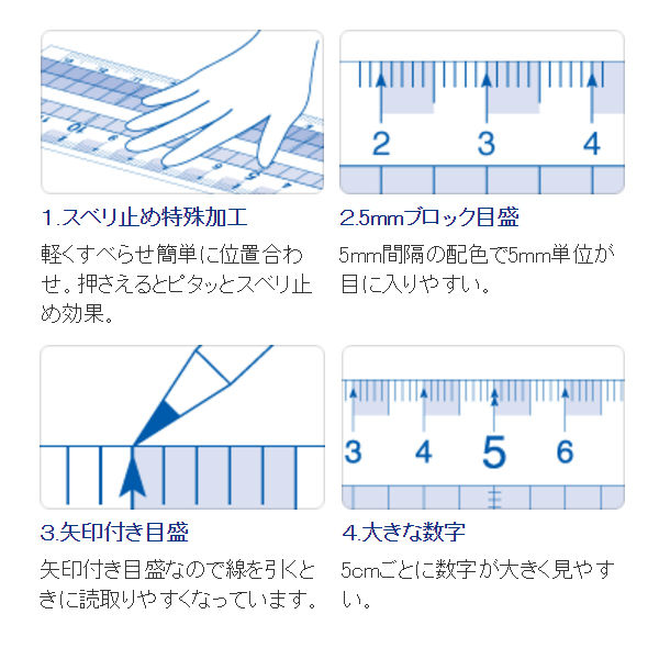 レイメイ藤井 定規 見やすい方眼定規 15cm ＡＪＨ１５８ 1個 - アスクル