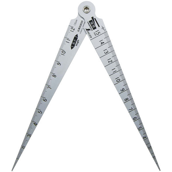 つき様 シンワ測定 テーパーゲージ ダブル 1～15mm 隙間・穴径・長さ測定目盛