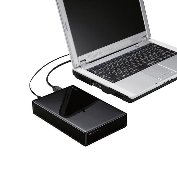 HDD (ハードディスク) 外付け 1TB USB3.0 暗号化 ブラック ELD