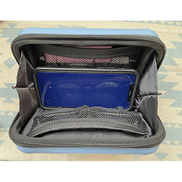 ウィキャン ミニスーツケース型ポーチ ブルー WJ-9050 1セット(3