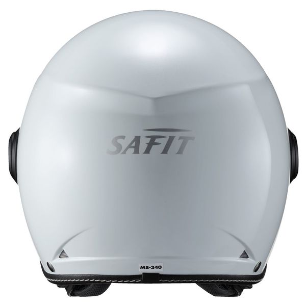 マルシン(Marushin) バイクヘルメット ジェット SAFIT MSー340 パールホワイト Lサイズ (59~60cm) 3401L（直送品）  - アスクル