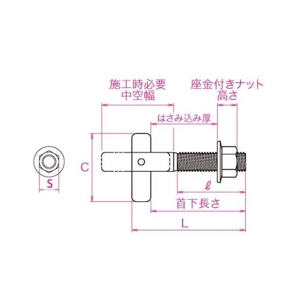エスコ M 8/12ー18mm ボードアンカー(はさみ固定式/2本) EA947AN