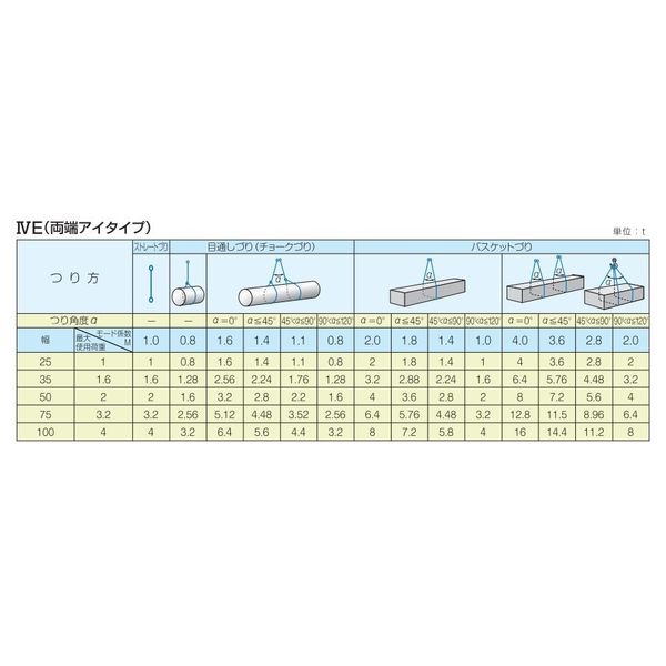 テザック ブルースリング 4E 75幅 1.5M 4E-75-1.5 1個（直送品
