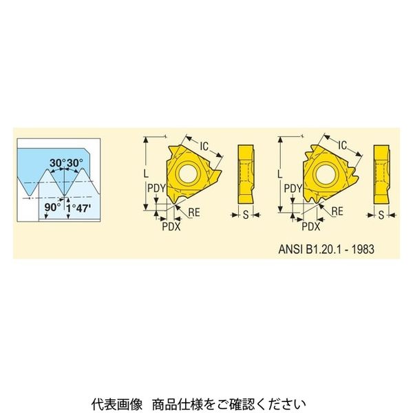 セコ・ツールズ・ジャパン 旋削 ねじ切り用チップ 09NR18NPT:CP500