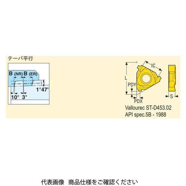 セコ 旋削 ねじ切り用インサート ＣＰ５００ 22NR5BUT2.5 CP500