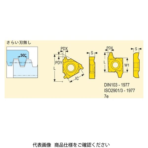 セコ・ツールズ・ジャパン 旋削 ねじ切り用チップ 27ER6.0TR:CP500