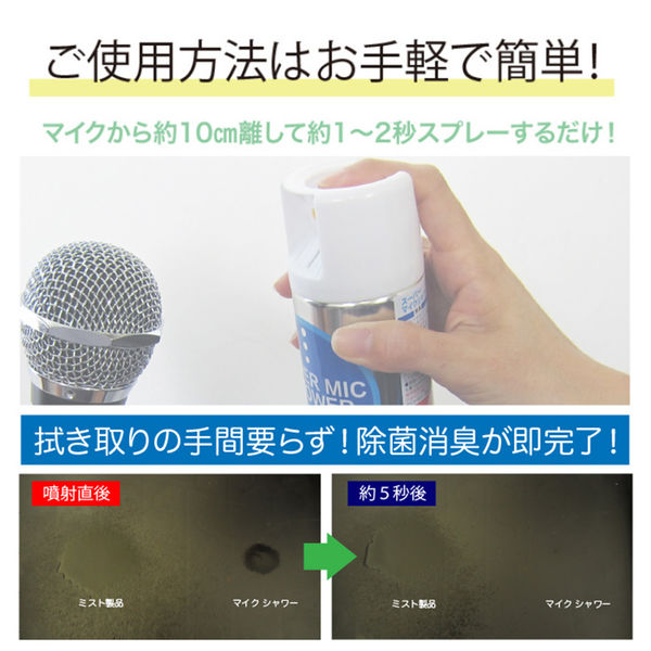 マイク除菌スプレー12本 スーパーマイクシャワーBIG 500ml×12本【除菌・消臭】緑・柿渋