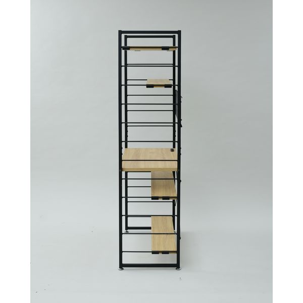 YAMAZEN ウッドシェルフデスク MWSD-1680E(OAK/SBK) 1台（直送品